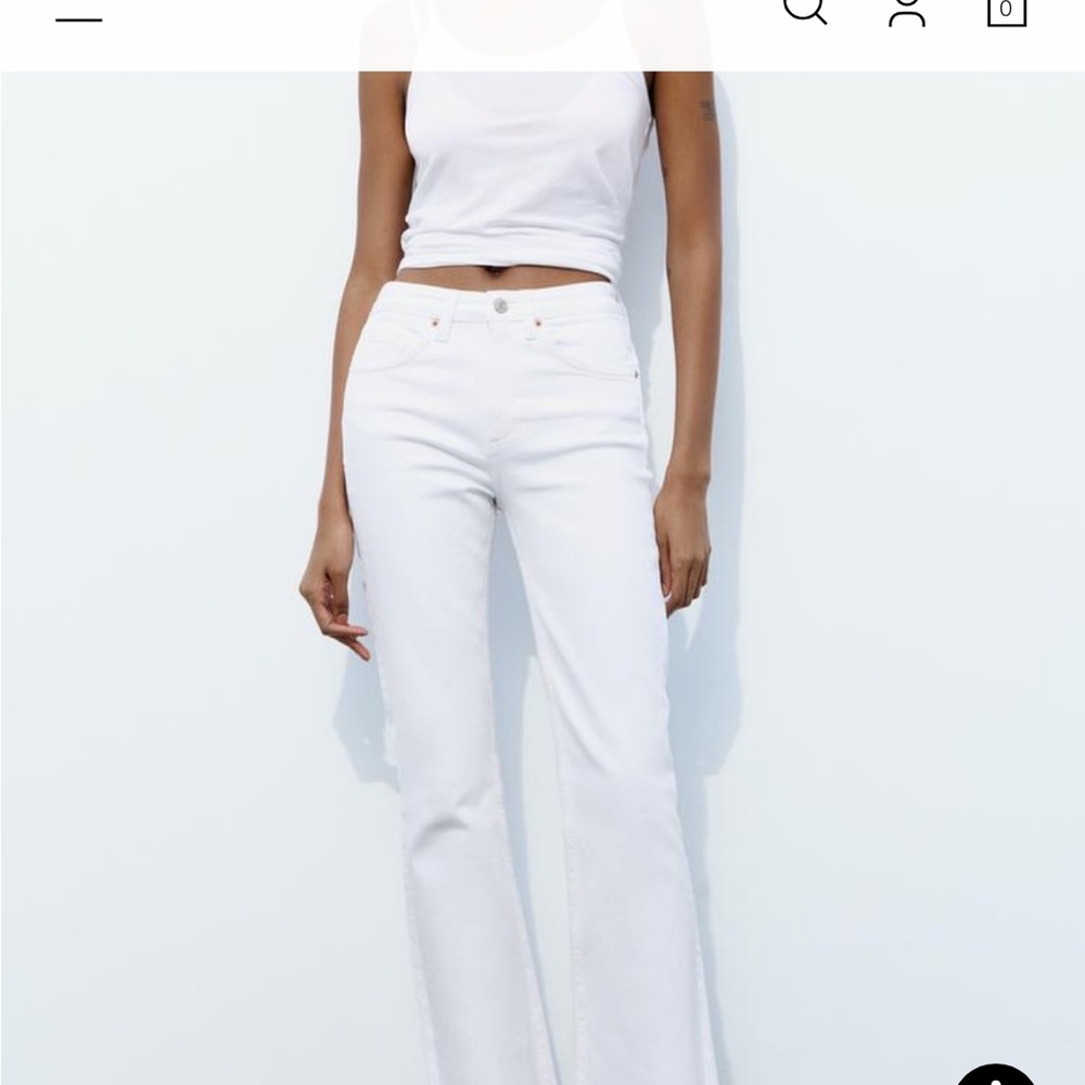 Mid rise flared jeans